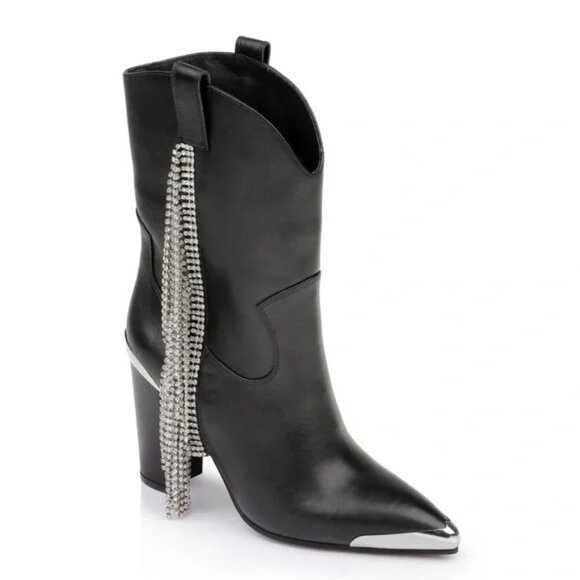 Daniel x Diamond Black Stagecoach Heeled Boot. Sz: 6.5 - Picture 2 of 11